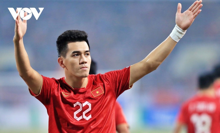 Tiến Linh là một trong những cầu thủ trẻ được yêu mến tại Việt Nam. Năm 2022 là lần thứ hai liên tiếp Tiến Linh vào đề cử Quả Bóng Vàng châu Á. Ảnh: VOV