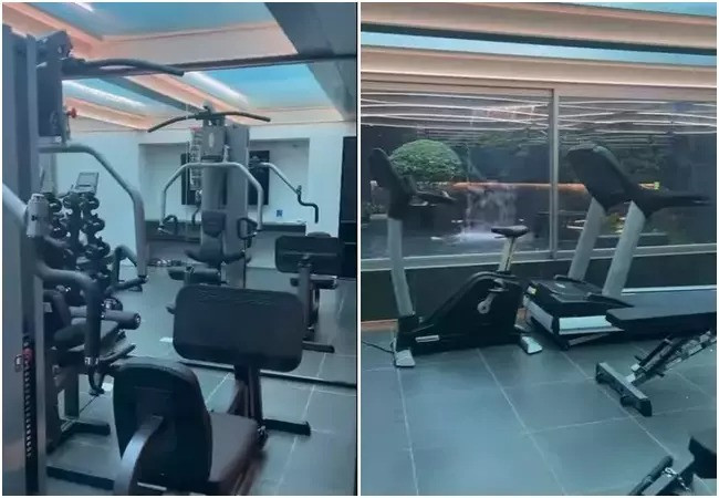 Phòng tập tại gia chẳng kém trung tâm thể hình.