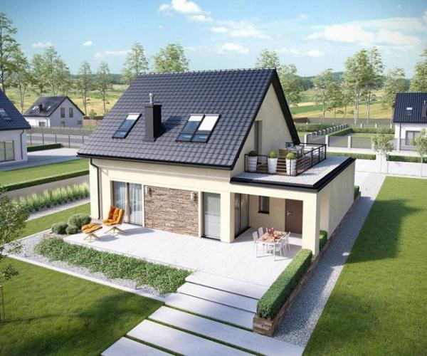 Kiểu nhà sân vườn này phù hợp với những ô đất rộng, vuông vắn mà chi phí xây dựng không quá cao. Ảnh: Internet.