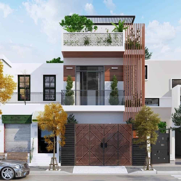 Những gia đình có nhu cầu sử dụng không gian nhiều hơn thường chọn nhà ống 2 tầng 1 tum. Ảnh: Wedo
