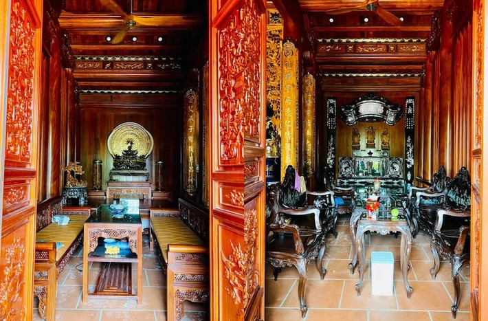 Gỗ mộc không sơn giữ vẻ đẹp nguyên bản cho không gian. Ảnh: Dân trí
