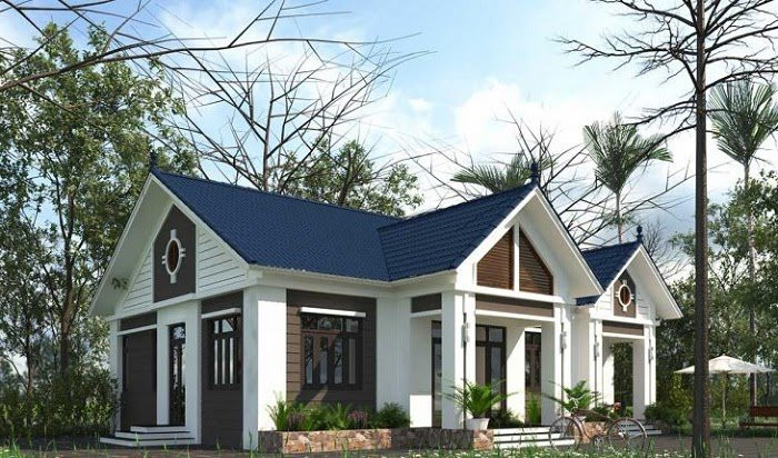 Nhà 1 tầng mái thái hiện đại, cầu kỳ cũng được nhiều gia chủ ưa chuộng dù chi phí xây dựng cao do mất công thực hiện phần mái. Ảnh: Internet.