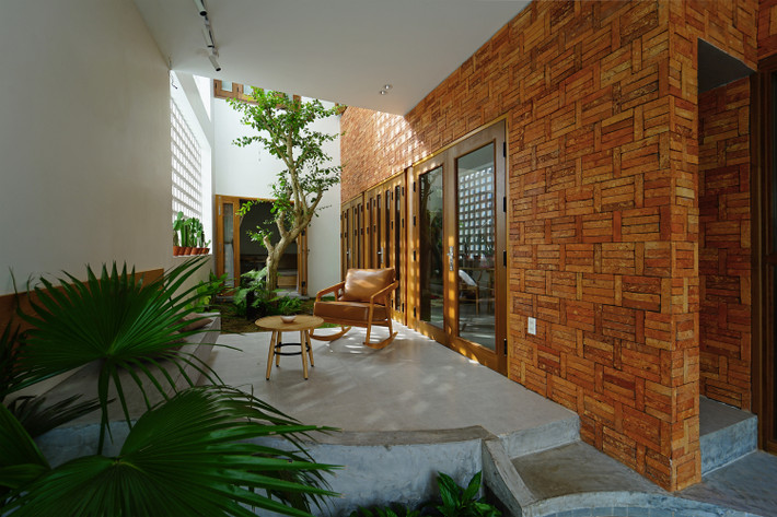 Ngôi nhà tại Quảng Ngãi có diện tích 128m2, được sắp xếp để trở thành một không gian mở.