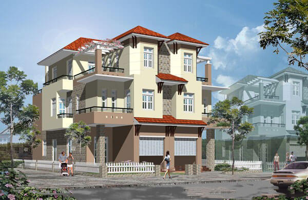 Nhờ sự kết hợp khéo léo mà nhìn từ ngoài vào, loại biệt thự này không khác một biệt thự. Ảnh: Inhome.
