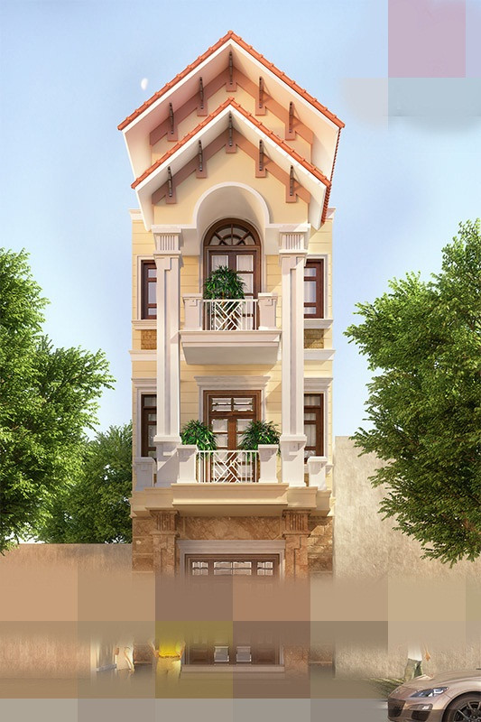 Thiết kế nhà ống tân cổ điển mặt tiền 4m và chiều dài 15m tiện nghi. Ảnh: Housevn.