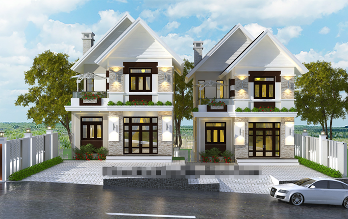 Nhà phố mái thái thoáng mát gợi liên tưởng tới những mẫu thiết kế thời trung cổ ở làng quê châu Âu. Ảnh: Thietkenhadepmoi.
