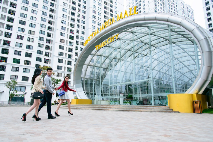 Khu đô thị Vinhomes Times City Hà Nội (gọi tắt là Times City) là một tổ hợp đô thị phức hợp tại Hà Nội có diện tích mặt bằng tổng cộng 360.367 - 360.500m2 với tổng mức vốn đầu tư dự toán 23.883 -30.308 tỷ đồng. Ảnh: Vinhome.