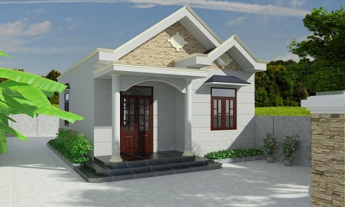 Phương án nhà mái thái sẽ đội chi phí lên nhiều hơn một chút. Vì vậy, gia chủ có thể giảm bớt diện tích và phần trang trí để giảm tiền công. Ảnh: Thietkethicongnhadep.