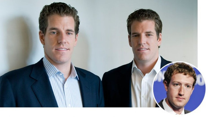 Năm 2006, Cameron và Tyler Winklevoss kiện CEO Facebook - Mark Zuckerberg với cáo buộc ăn cắp ý tưởng mạng xã hội của họ. Ảnh: The Hollywood Reporter.