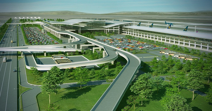 Sân đỗ máy bay có thể sử dụng tối thiểu 4 chiếc Boeing loại hiện đại nhất hiện nay và dòng thông thường như Airbus A321. Ảnh: Phuotbui.