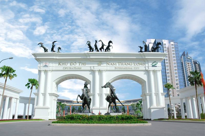 Với tổng diện tích 323 ha, khu đô thị Nam Thăng Long là tổ hợp nhiều công trình được xây dựng trên địa phận các xã Xuân Đỉnh, Đông Ngạc (quận Bắc Từ Liêm) và các phường Phú Thượng, Xuân La (quận Tây Hồ). Ảnh: Ciputra.