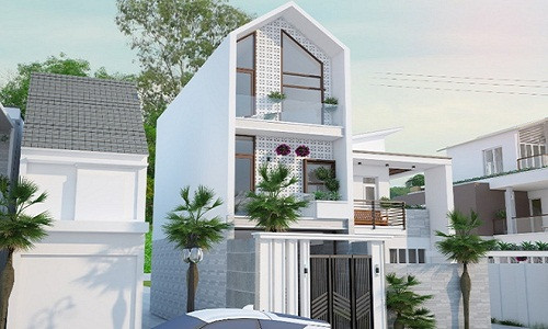 Diện tịch khá khiêm tốn, chỉ 48m2 nhưng ngôi nhà phố của Long ở Đồng Nai vẫn có không gian sân trước và sân sau. Ảnh: Nhalouis.