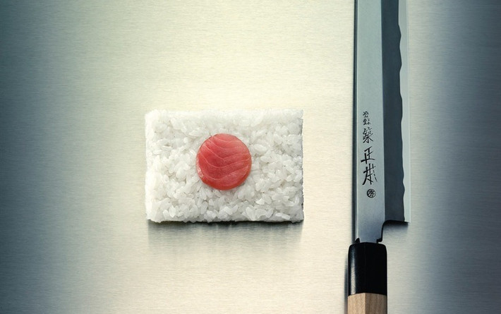 Cách quảng cáo món sushi mang đậm bản sắc đất nước Nhật Bản.