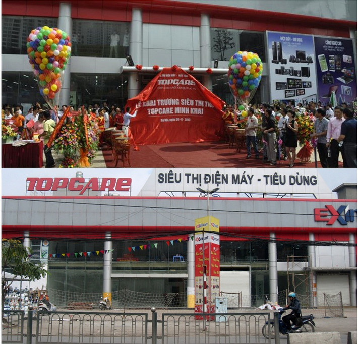 Với mức đầu tư hơn 20 tỷ đồng, mặt bằng gần 2.000m2 trưng bày và bán các sản phẩm điện máy, Topcare 463 Minh Khai được khai trương vào tháng 6/2013. Hơn 1 năm hoạt động, mới đây, siêu thị điện máy này cũng đã đột ngột đóng cửa cùng hàng loạt siêu thị thuộc hệ thống điện máy bán lẻ Topcare. Trái ngược với hình ảnh thường thấy, hiện tại, hình ảnh mới nhất của Topcare Minh Khai là hoàn toàn vắng lặng.