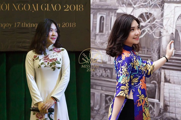 Duyên dáng trong tà áo dài truyền thống, cùng góc nghiêng 'thần thánh', thí sinh Ngô Nhật Lệ - TT44C hứa hẹn sẽ để lại nhiều ấn tượng nhất trong cuộc thi Miss Học viện Ngoại giao năm nay.