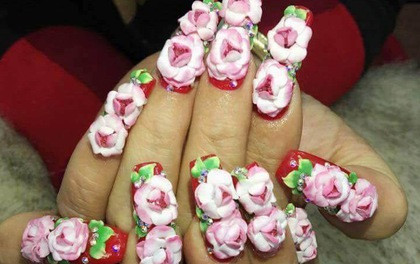 Bên cạnh đó, rất nhiều nickname tranh thủ chia sẻ những bức bộ nail độc đáo của mình trong dịp Tết.