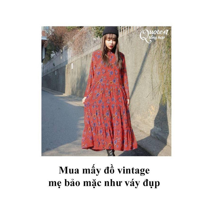 Còn váy vintage thì bị các mẹ chê giống váy đụp ngày xưa. Ảnh sử dụng trong bài: FB Quote Plus