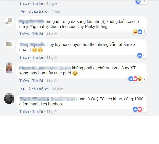 Rất nhiều những lời khen đã được các fan gửi đến hành động cực "biết điều" của Đức Huy và Đức Chinh.