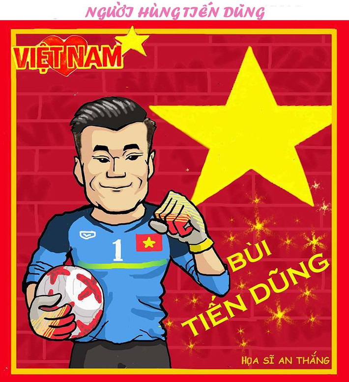 Nếu như Quang Hải ghi 2 bàn thắng quan trọng, thì thủ thành Tiến Dũng cũng đã trở thành người hùng khi không những chơi tốt trong suốt 90 phút mà còn trong thời khắc nghẹt thở đã cản phá được 2 quả 11m .