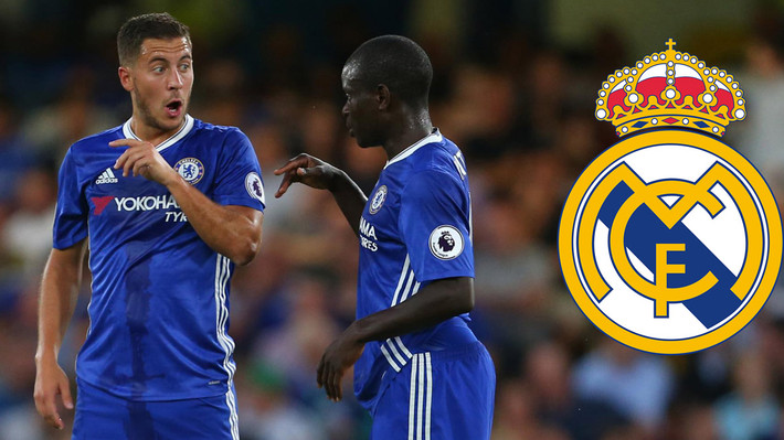 Không chỉ lôi kéo Eden Hazard, khiến cầu thủ này phớt lờ việc gia hạn hợp đồng, Real Madrid còn đang quyết lấy tiền vệ Kante.
