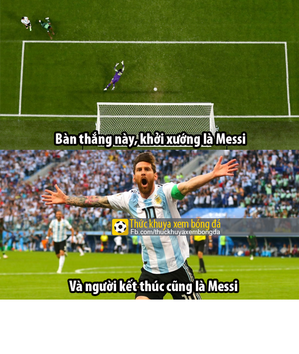 Messi là người khởi đầu cho bàn thắng đầu tiên của Argentina và anh cũng chính là người kết thúc.