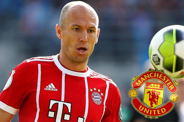 Theo Manchester Evening News, tiền đạo Arjen Robben có thể sẽ gia nhập M.U vào mùa Hè này. Ảnh: Manchester Evening News