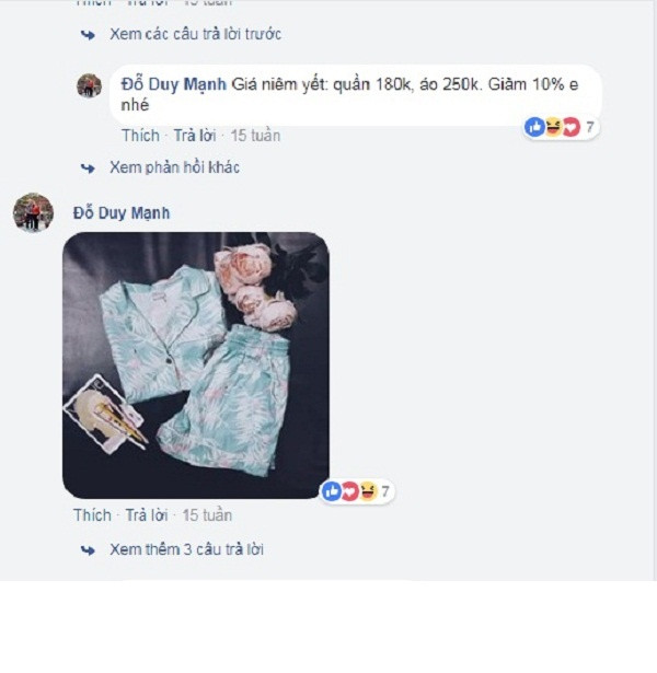Biết được Duy Mạnh còn có "nghề tay trái" là bán hàng online, các fan nữ thường xuyên yêu cầu anh livestream giới thiệu sản phẩm, mặc thử và ngược lại cầu thủ này không quên nhắc khách hàng "check inbox" của mình.