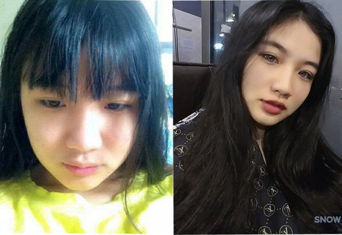 Chỉ cần một cú chạm nhẹ, bản thân thay đổi không còn nhận ra. Ảnh sử dụng trong bài: Sưu tầm Facebook.