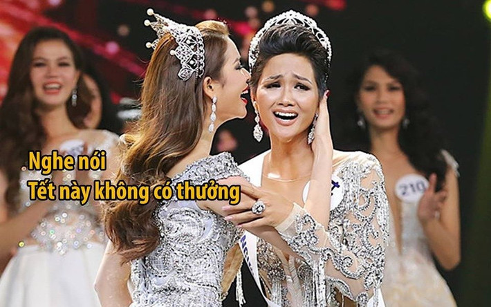 Khi nghe Tết này không có thưởng từ sếp, nhiều người cảm thấy "méo mặt" và họ nhớ ngay đến cô Hoa hậu Hoàn vũ Việt Nam 2017 - H'Hen Niê.