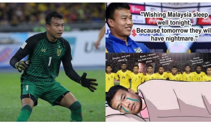 Thủ môn Thái Lan là người khá tự tin trước trận đấu nhưng người đi ngủ tại AFF Cup 2018 lại chính là anh.