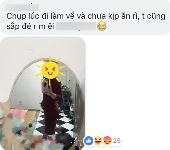 Chẳng hẹn mà gặp, rất nhiều bạn trẻ đã thi nhau khoe ảnh bụng to của mình cùng những câu chuyện tếu táo khá hài hước khiến cộng đồng mạng cứ phải kéo mãi để đọc hết các dòng bình luận.