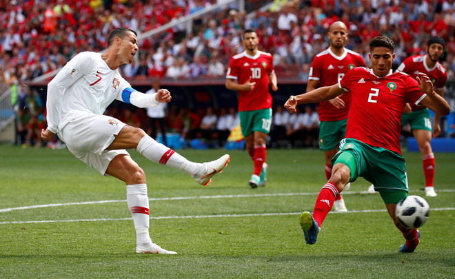 Đội tuyển Bồ Đào Nha bắt đầu trận đấu thứ hai tại World Cup 2018 với đối thủ Marocco. Ronaldo và các đồng đội đã có 1 điểm sau trận hòa với Tây Ban Nha ở lượt trận đầu tiên, còn với Marocco, họ vẫn chưa có điểm nào sau trận thua bất ngờ trước đối thủ yếu Iran. Được đánh giá cửa trên ở trận đấu này, Selecao châu Âu cần có một chiến thắng để đảm bảo đi tiếp tại bảng B. Còn với Marocco, họ cũng buộc phải thắng bởi nếu chỉ có 1 điểm hoặc thua, đại diện châu Phi sẽ "về nước" sớm giống đội tuyển Ai Cập hôm qua.