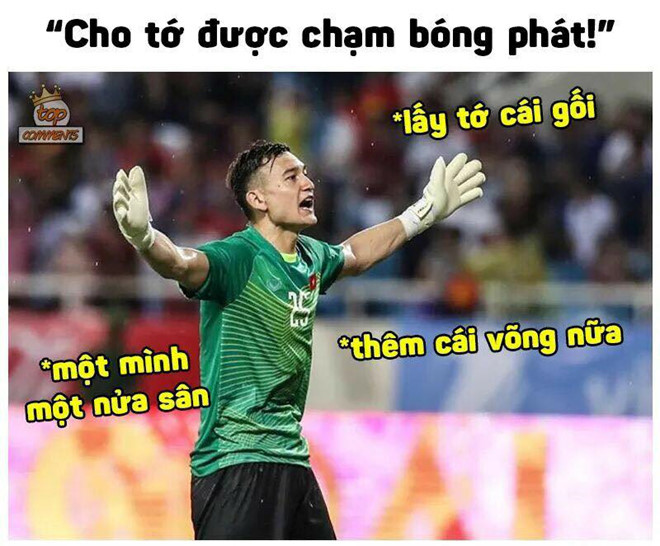 Thậm chí, Văn Lâm còn xin cả chăn, gối và võng để ngủ ở phía cầu môn của mình trong trận đấu với Campuchia vừa qua.
