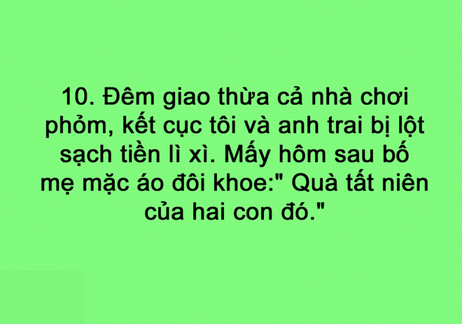 Bố mẹ thật tình cảm khi lấy tiền thua bạc của các con để sắm đồ đôi cho mình.
