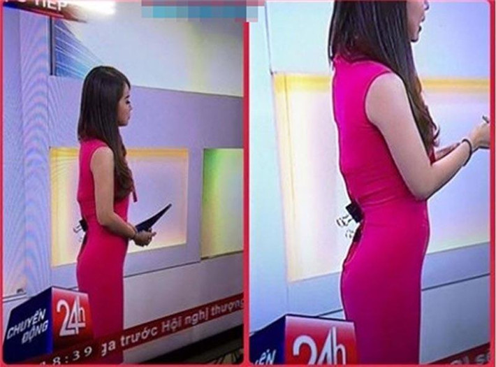 Với các MC nữ khi trang phục của họ quá rộng để lên sóng thì biện pháp thu gọn quả là đơn giản bằng những chiếc kẹp giấy.