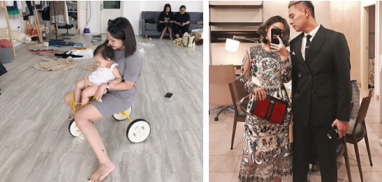 Giản dị ở nhà nhưng khi lên đồ trẩy hội với chồng Heo Mi Nhon cũng lộng lẫy không kém ai.