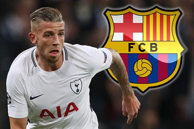 Nhiều nguồn tin cho hay nhiều khả năng trung vệ Toby Alderweireld của Tottenham có thể chuyển tới Barca trong mùa Hè.