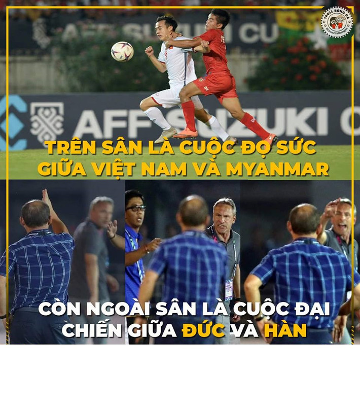 Cuộc đại chiến giữa 2 HLV Đức và Hàn ngoài đường pitch cũng được ống kính máy quay chĩa tới.
