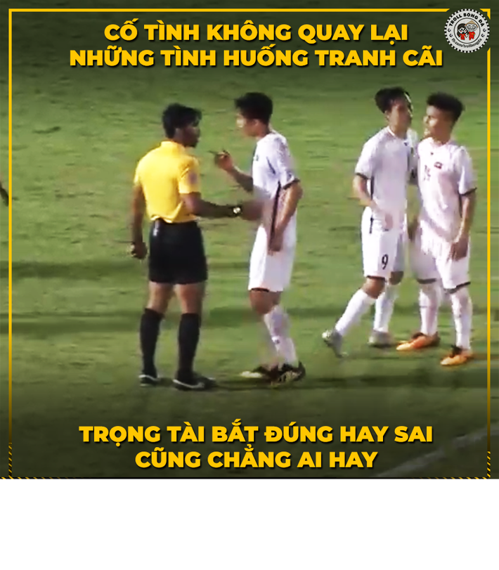 Các máy quay của các nhà đài chỉ chăm chăm vào việc các cầu thủ cãi trọng tài mà quên quay lại các cảnh phạm lỗi diễn ra.
