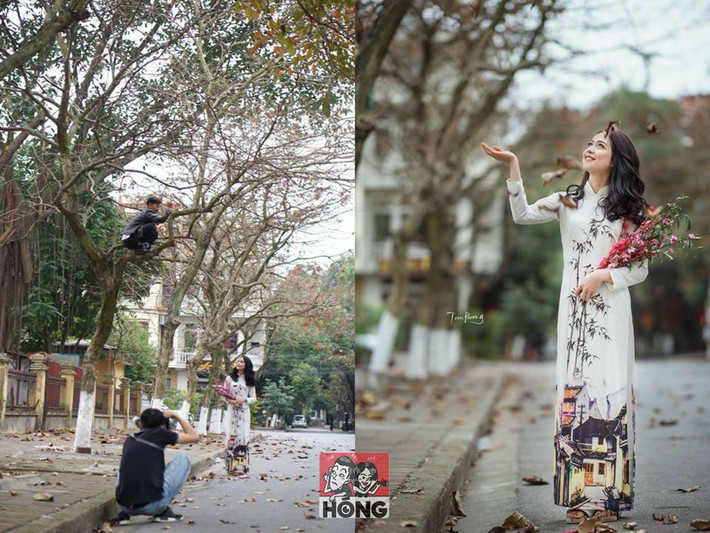 Để có những bức ảnh nghệ thuật, các nhiếp ảnh gia và ê kíp của mình đã phải tốn không ít mồ hôi, công sức từ việc đi chọn địa điểm, cho đến hậu trường để thực hiện.