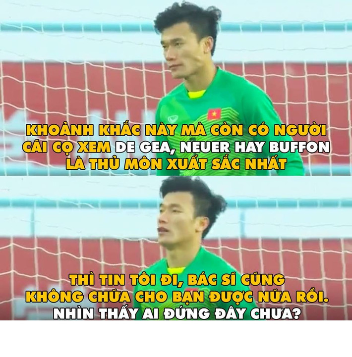 Thủ thành Tiến Dũng của đội tuyển U23 Việt Nam trở thành người hùng và được dân mạng ví chẳng kém gì sự xuất sắc của những thủ môn hàng đầu như Neuer, De Gea hay Buffon