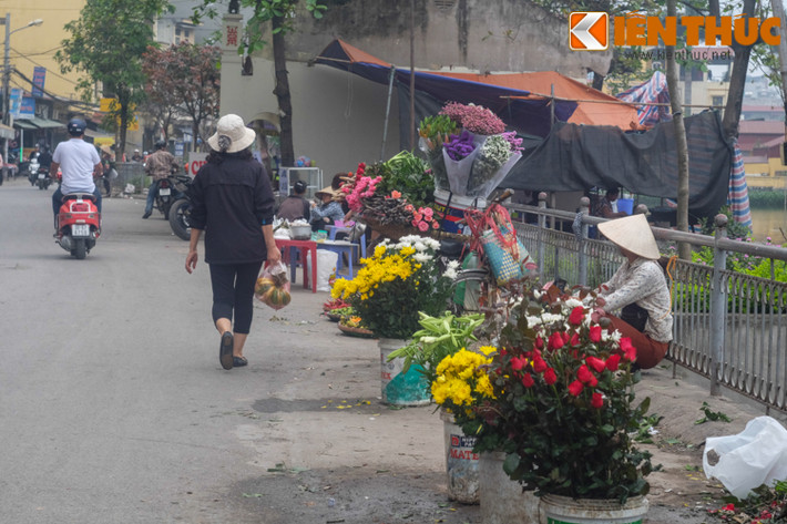 Các hàng hoa, xe chở hoa cũng có nhiều loài hoa hơn để bán cho người dân trong ngày Tết Hàn thực.