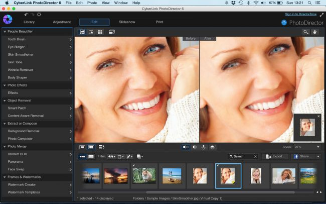 Ưu điểm của Cyberlink PhotoDirector 6 Ultra là công cụ chỉnh sửa ảnh được sắp xếp hợp lý. Người dùng tìm và chỉnh sửa hình ảnh một cách nhanh chóng. Ảnh: Techradar.
