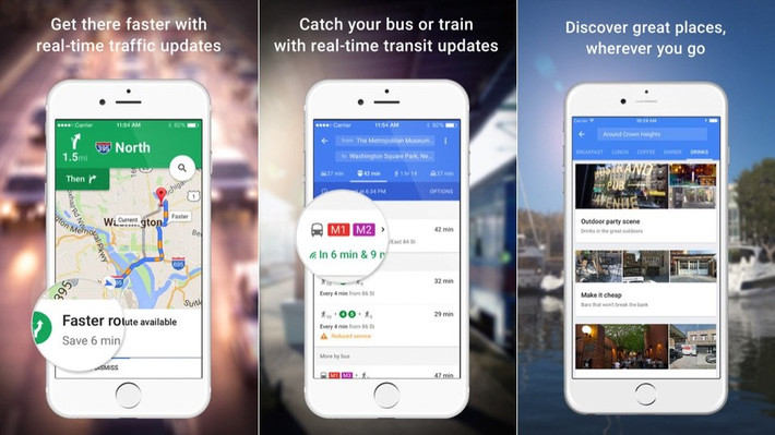Với Google Maps, người dùng có được bản đồ chính xác trên 220 quốc gia và vùng lãnh thổ. Ứng dụng chỉ cho bạn phương tiện tại 15.000 thị trấn, thành phố giúp bạn có đầy đủ thông tin chi tiết về nơi cần đến.