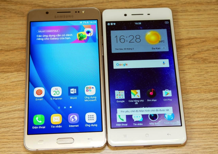 Như vậy, có thể thấy cả Galaxy J5 2016 có lợi thế về cấu hình và những tính năng thông minh. Trong khi đó, Oppo F1 nổi bật với thiết kế đẹp, vuông vức. Ảnh: Xahoithongtin.