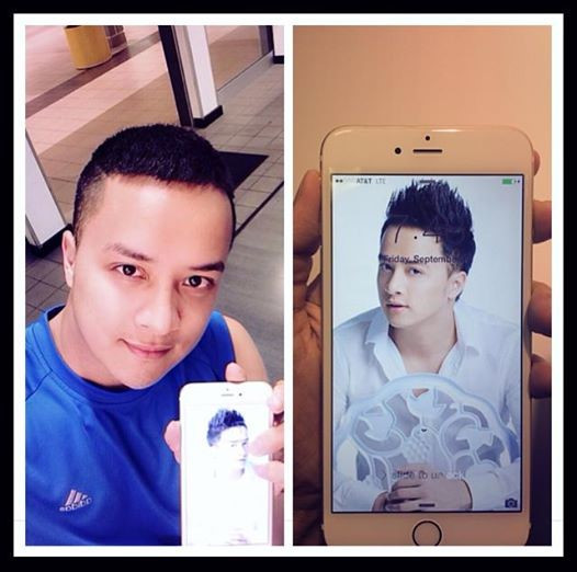 Cao Thái Sơn vui mừng khoe chiếc iPhone 6 Plus vừa đập hộp với giá 949 USD. Ảnh: Zing.