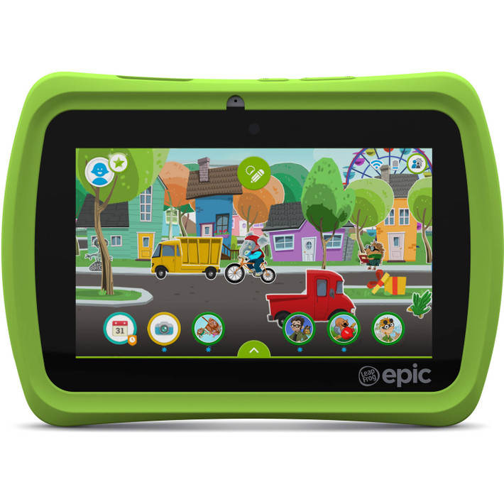 Cùng với màn hình 7 inch và độ phân giải 1.024 x 600 pixel, máy tính bảng LeapFrog Epic có thể truy cập vào hàng trăm ứng dụng chất lượng về giáo đục đã được kiểm định bởi các chuyên gia. Ảnh: Walmart.