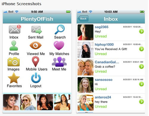 PlentyOfFish là ứng dụng hẹn hò phổ biến nhất ở các nước dùng tiếng Anh. Bạn chỉ cần điền vào hồ sơ và ứng dụng sẽ cung cấp cho bạn một người khác giới tiềm năng. Ảnh: 01date.