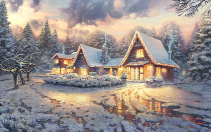 Đêm Noel gắn liền với hình ảnh tuyết rơi.