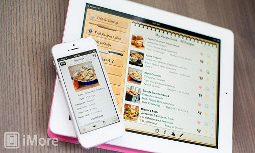 Thay vì phải tra cứu công thức nấu ăn trên cuốn sách, các bà nội trợ hãy biến iPhone cũ thành một iPhone nhà bếp. Chỉ cần tải một ứng dụng sách dạy nấu ăn là bạn thoải mái tra cứu bất kỳ món ăn nào. Ảnh: iMore.